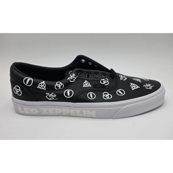 Vans Era Led Zeppelin 50th Anniversary Black Leather Sneakers Men's 11 RARE - Picture 6 of 14